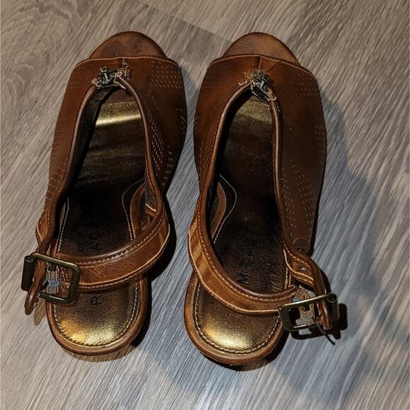 Rampage Brown Wedge Heels wit Zipper Size 10 - Picture 5 of 7